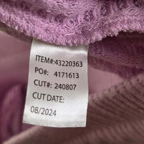 Torrid Lavender Waffle Knit Pajama Set Henley Tank Pants Plus Size 5X NWT - Picture 5 of 11